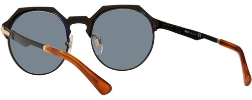 Persol Po2488s Gafas De Sol Hexagonales, Negro Demi Azul, 51