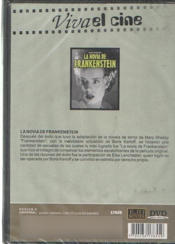 Legoz Zqz Dvd - La Novia De Frankenstein - Sellado- Ref- 925