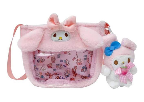 Bolsa Kawaii Transparente Con Llavero Hello Kitty & Friends