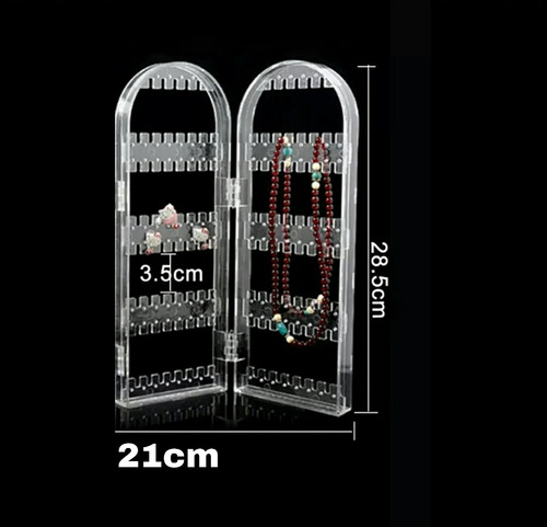Exhibidor Plegable Con 140 Agujeros Para Aretes Y Collares
