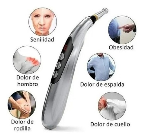 Imagen 4 de 9 de Lapiz Masajeador Acupuntura Portatil Electronico Terapia