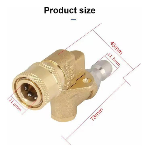 Acoplador Giratorio Conector Rápido Para Hidrolavadora 1/4 1 Punta Giratoria 1/4"