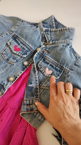 Jaqueta Jeans Infantil Menina Personalizada Com O Nome
