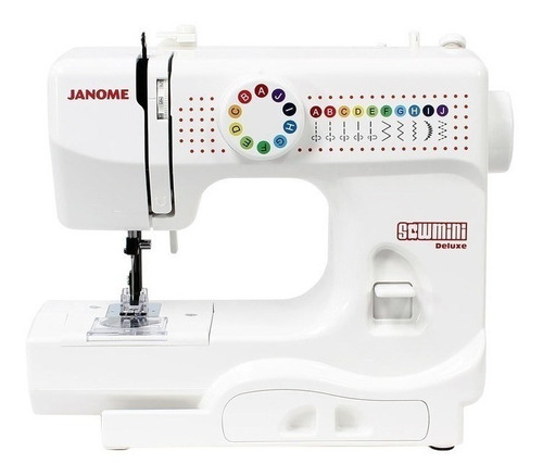 Imagen 1 de 3 de Mini máquina de coser  recta Janome Sew Mini Deluxe portable blanca 220V