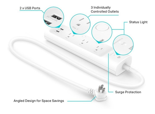 Supresor De Picos Inteligente Tp-link Kasa Smart Wifi Kp303