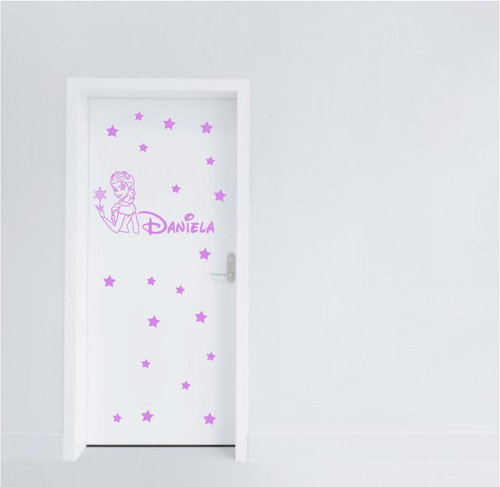 Vinilo Decorativo  Personalizado  Infantil Niñas Elsa