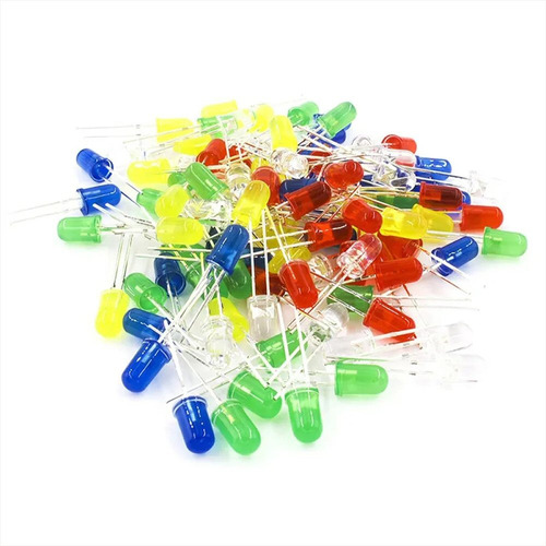 Pack De 100 Diodos Led 5mm (5 Colores)