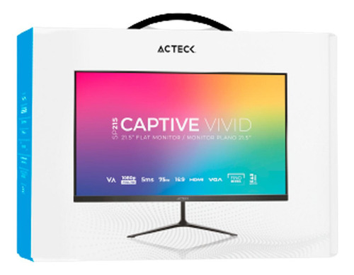 Monitor Acteck 933858 Led 21.5 , Full Hd, 75hz, Hdmi, Negro