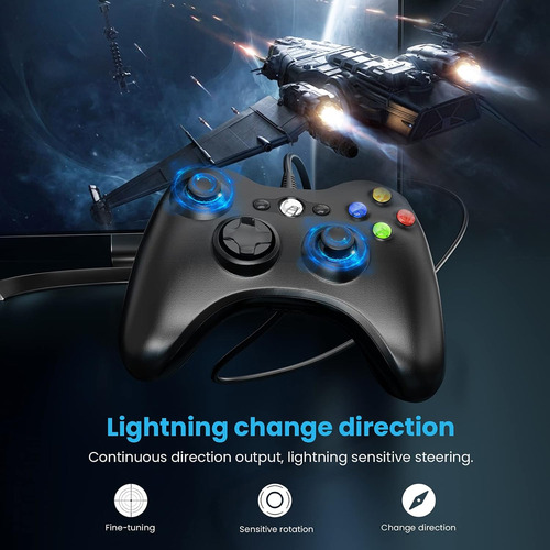 Yaeye Mando Con Cable Para Xbox 360, Mando De Juego Para ...