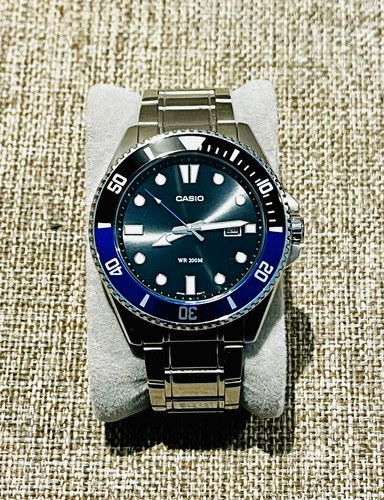 Reloj Casio Marlin (seiko Orient Tissot Citizen) Plateado Azul Negro (Usado)