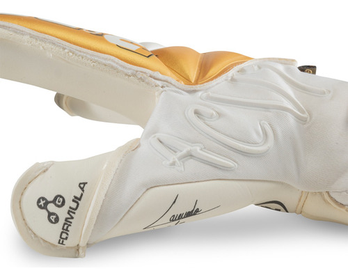 Guante De Portero Rinat Acv1 Pro Adulto Blanco Oro.