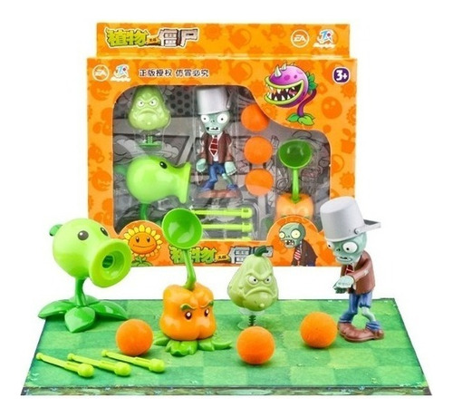 Juguetes De Plantas Contra Zombies Con Bala De Cañón 10pcs