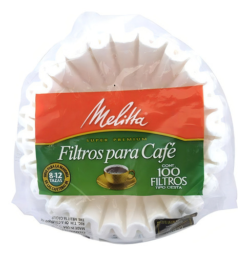 3 Pzas Filtros Para Café Melitta Super Premium Tipo Cesta 10