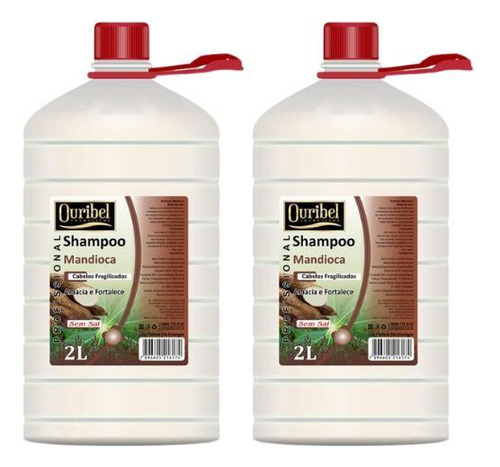 Shampoo Ouribel 2000ml Mandioca - Kit C/2un
