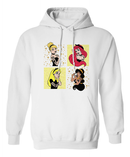 Sudadera Princesas Rudas Ariel, Alicia, Jazmin, Cenicienta