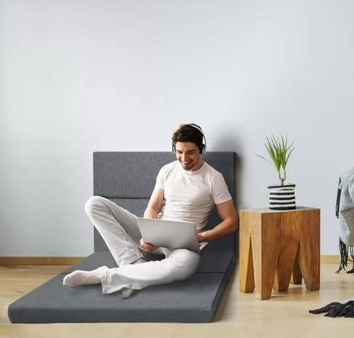Colchón Plegable Novaform Versamat + Bolsa De Almacenam Gris