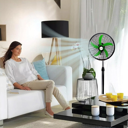 Ventilador 18 Pulgadas Pedestal Piso Pared 3 En 1 Gioia Bentilador Con 5 Aspas Verde