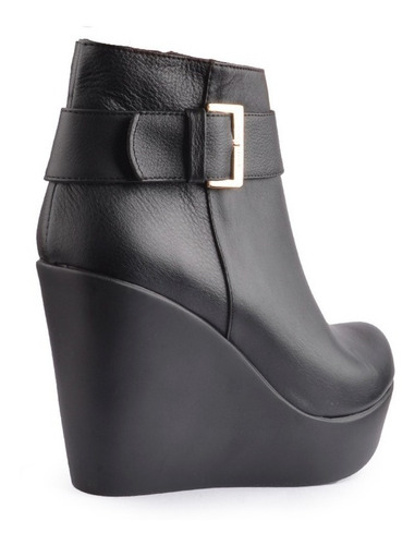 Imagen 9 de 10 de Botinetas Botines Botas De Mujer De Cuero Anika - Ferraro