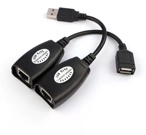 Extensor/ extensión USB por cable de red UTP RJ45 - 45 metros - Tecnopura