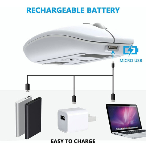 Mouse Inalámbrico Ratón Inalámbrico2.4g Recargable