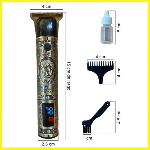 Kit profissional de corte de cabelo vintage Full Color Gold