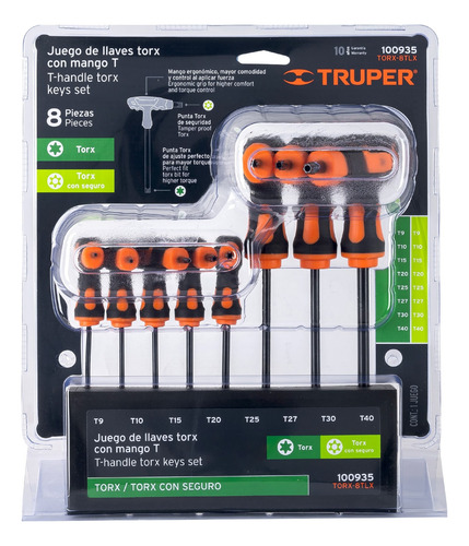 Juego De 8 Llaves Torx Extralargas Mango T 2x Más Resistente