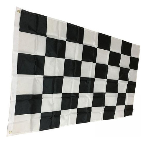 5 Banderas De En Y Negro Poliéster Para Fiestas Temáticas