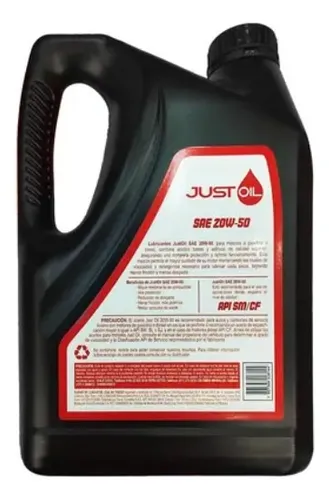 Aceite De Motor Just Oil 20w50 Min Sm/cf 1