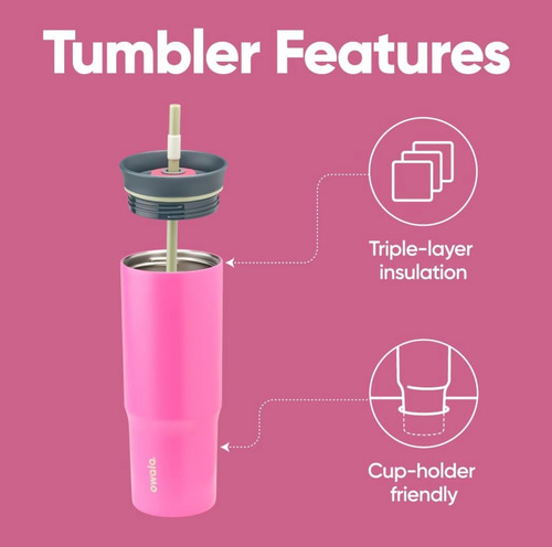 Owala Vaso Térmico Acero Inoxidable Antiderrame Popote 710ml