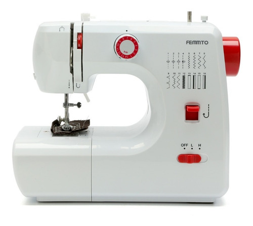 Máquina De Coser Portatil Femmto Hlt16 Recta Blanca 220v