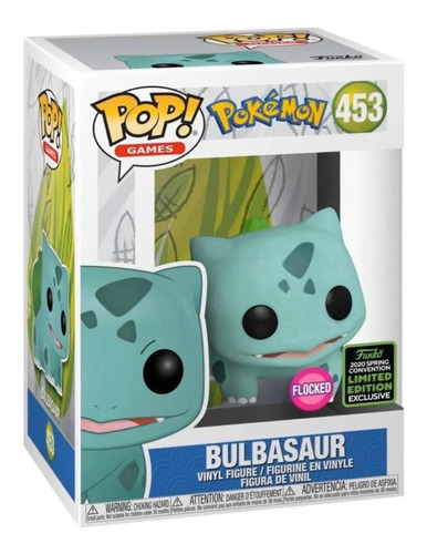 Funko Pop Bulbasaur Flocked Pokemon #453 Convencion