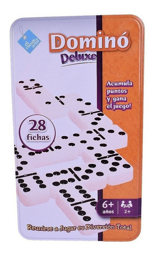 Juego De Mesa Domino Deluxe En Estuche Lata Ar1 7394 Ellobo