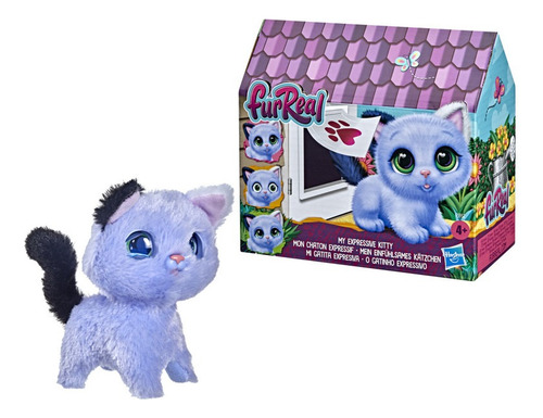 Juguete Furreal Peluche Mi Gatita Expresiva Azul