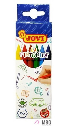 Crayones Jovi La Pinturita Por 6 Colores