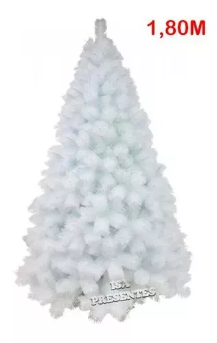 Árvore De Natal Pinheiro Branca Linha Luxo 1,80m 420 Galhos - Escorrega o  Preço