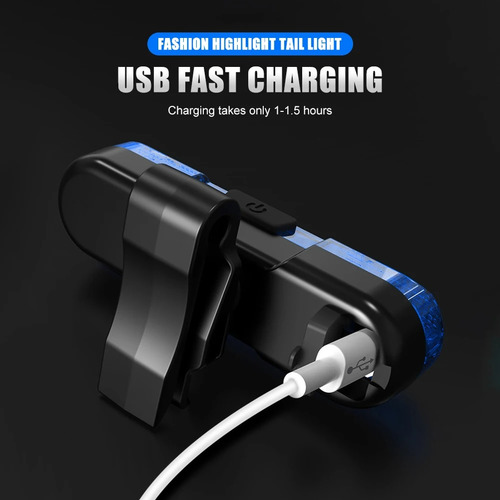Luz Led Trasera Para Bicicleta Recargable Usb Ciclismo 220ma
