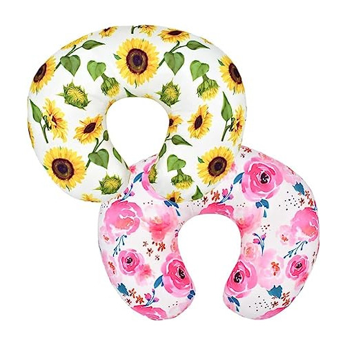 Bxuanw 2 Pack Baby Nursing Pillow Cover Newborn U-shaped Bre