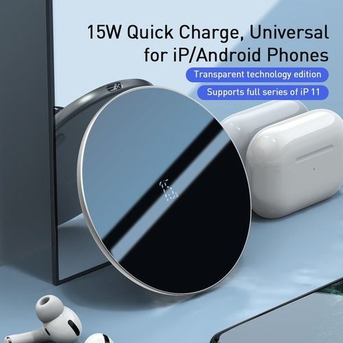 Imagen 5 de 10 de Cargador Inalámbrico Qi 15w Carga Rápida iPhone Sanmsung Xia