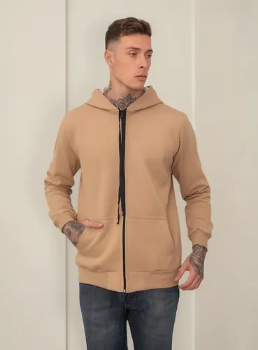 Moletom Masculino Com Capuz E Bolso Fechamento Em Zíper