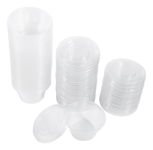50 Cajas Desechables De Plástico Transparente Para Salsa Chu