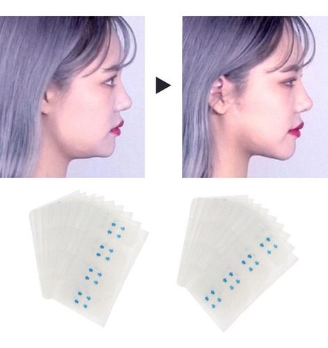D Cinta De Estiramiento Facial Invisible 80pcs