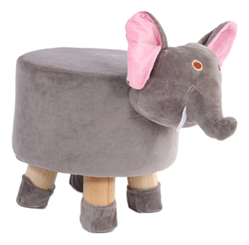 Taburete Pequeño Para Pies, Asiento Acolchado Elefante