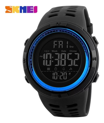 Relógio de pulso digital Skmei 1251 com corria de poliuretano cor preto
