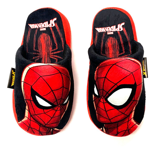 Pantufla Niño Plush Spiderman Invierno Casa Avenger Araña C