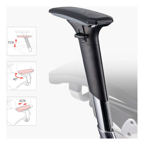 Cadeira Ergonômica Presidente Ergohaustecido Mesh - Branco
