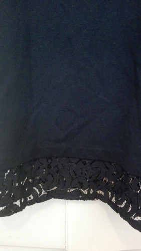 Remera Túnica Mujer Con Encaje Craft &barrow Talle Xl Joya