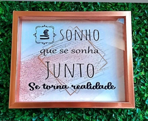 Imagem 1 de 2 de Quadro Cofre Um Sonho Que Se Sonha Junto Se Torna Realidade
