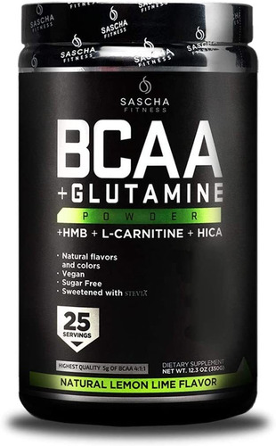 Imagen 1 de 1 de Bcaa Sascha Fitness Suplemento Sabor Lima Limón 25 Servicios