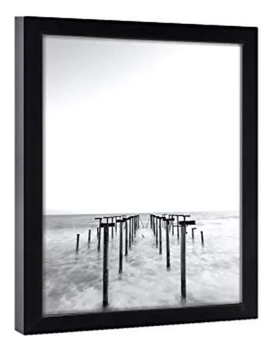 Marco Negro 30x38 - Listo Para Colgar - Madera De Pino Maciz
