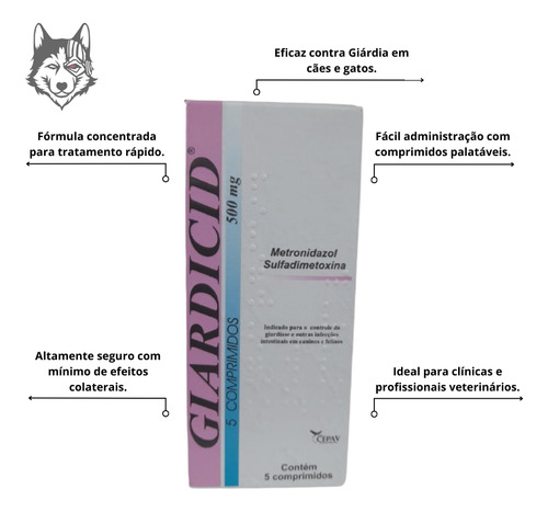 Giardicid 500mg C/ 5 Comprimidos - Cepav - Imediato